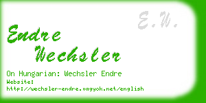 endre wechsler business card